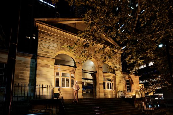 Justice & Police Museum - former Water Police Court, Albert Street entrance at night
