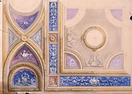 Design for ceiling decoration, ca.1890